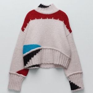 Zara colorblock sweater